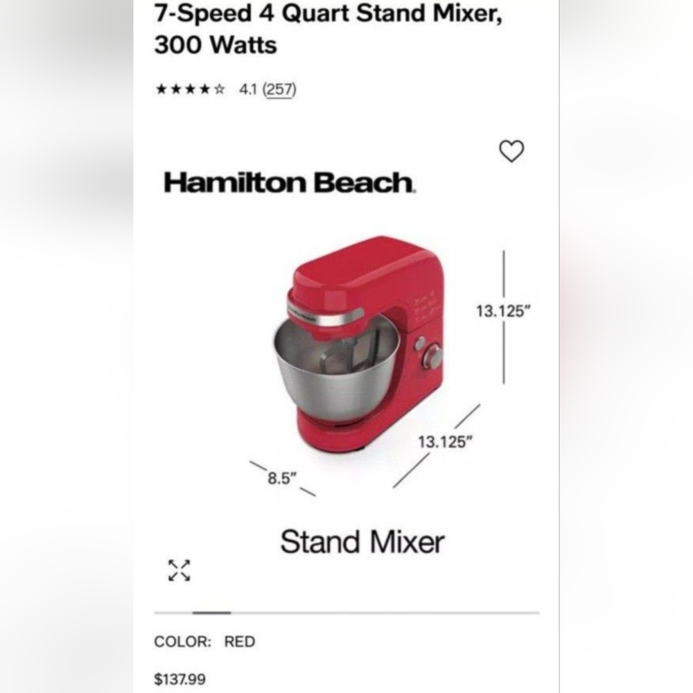 Hamilton Beach Stand Mixer